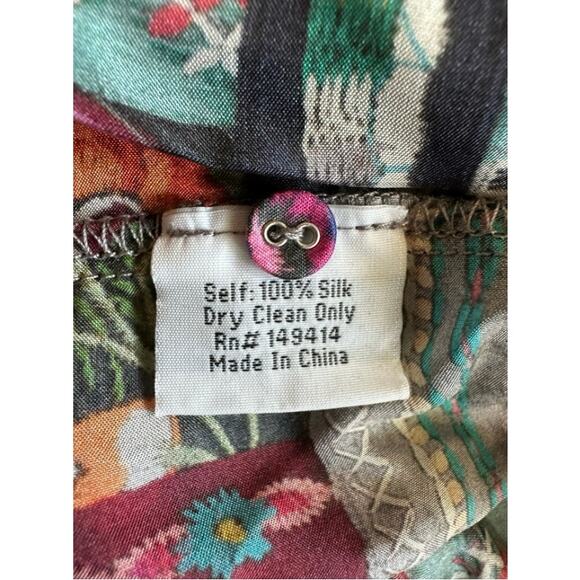 NWOT Johnny Was Beatrice Cherie Silk Dress Sz. Small - Picture 9 of 9